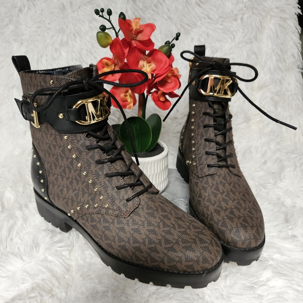 Michael Kors Like New Combat Style Boots Sg21f - image 1